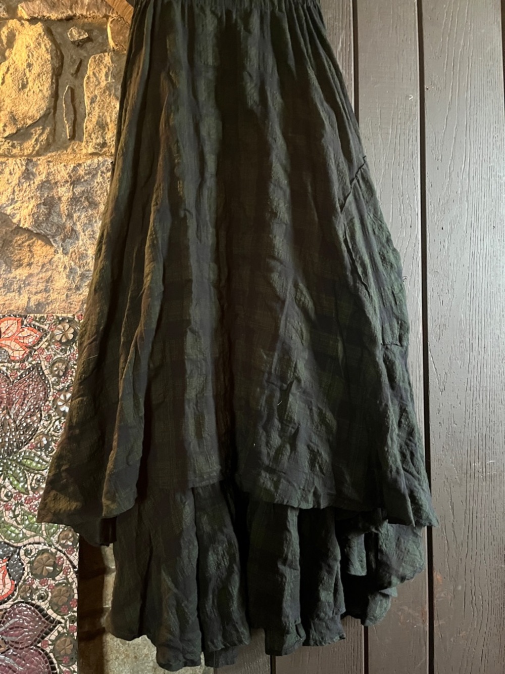 Nicholas K x Free People Green Plaid Maxi Skirt! XS - Picture 3 of 7